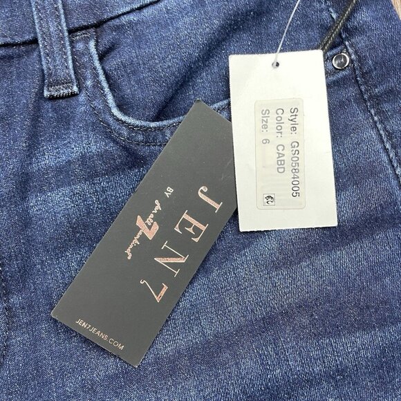 Jen7 by 7 for All Mankind Crop Wide Leg Denim Medium Wash Jeans Women’s Size 6 - Picture 6 of 11